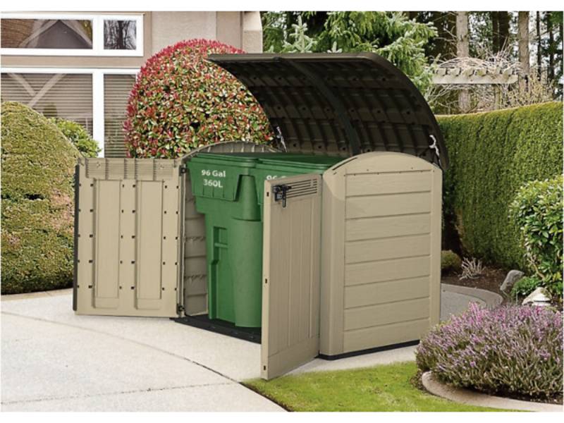 Coffre de jardin résine Arc beige 2000L - Imagen 4