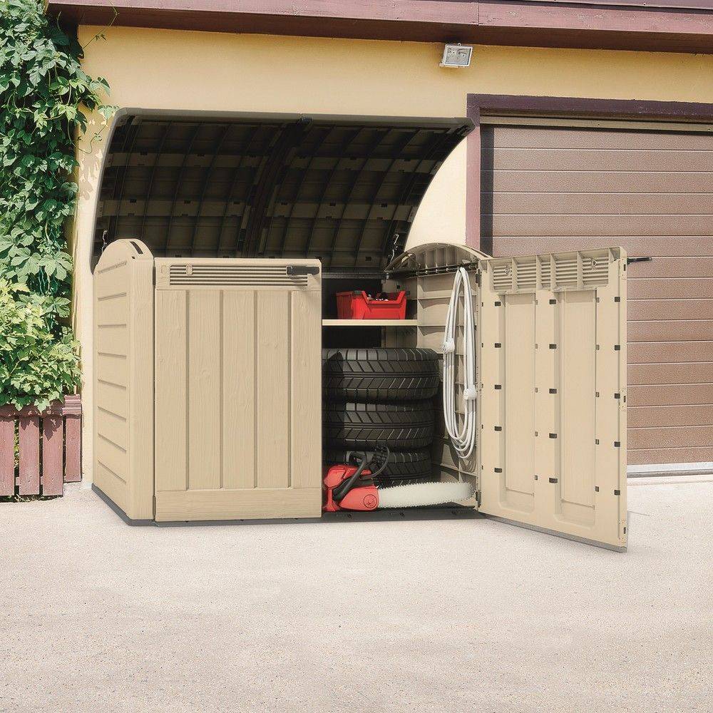 Coffre de jardin résine Arc beige 2000L - Imagen 1