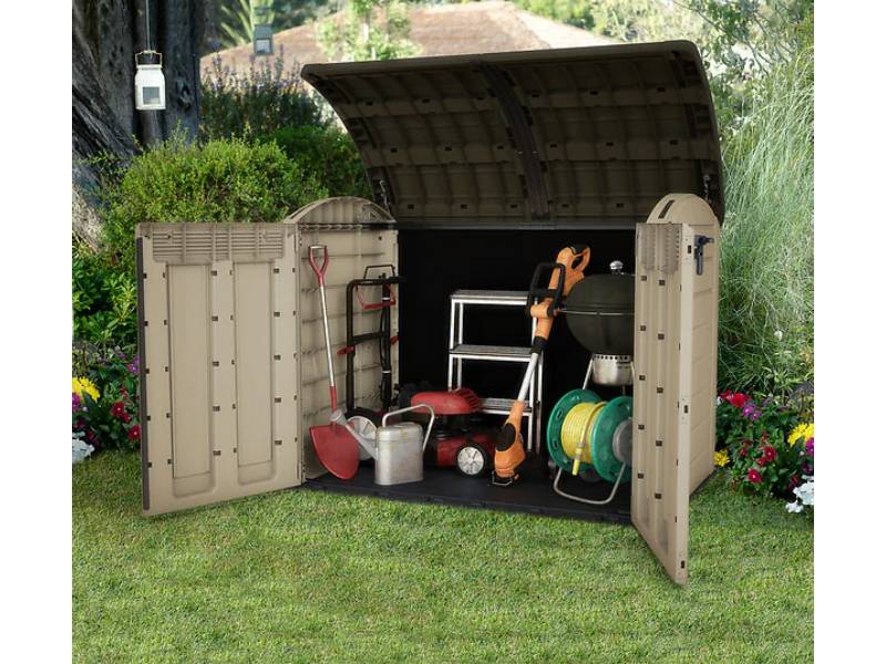 Coffre de jardin résine Arc beige 2000L - Imagen 5