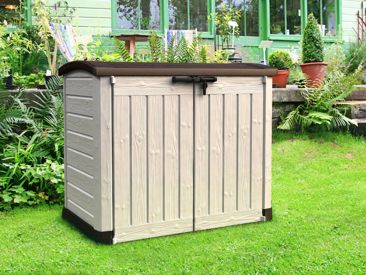 Coffre de jardin résine Arc beige 2000L - Imagen 8