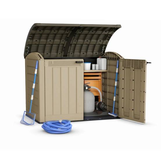 Coffre de jardin résine Arc beige 2000L - Image 11