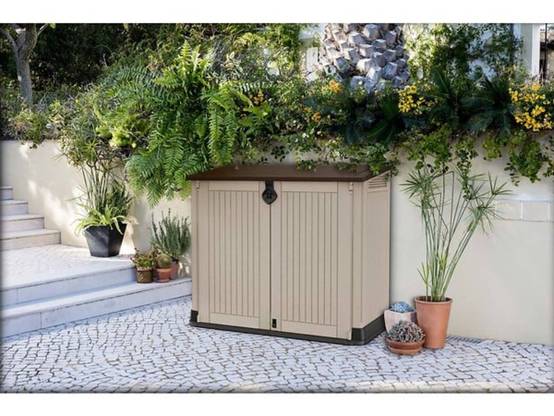 Coffre de jardin en résine Multifonctions 880L keter Beige - Image 1