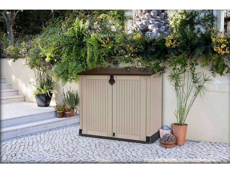 Coffre de jardin en résine Multifonctions 880L keter Beige - Image 1
