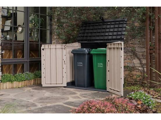 Coffre de jardin en résine Multifonctions 880L keter Beige - Image 15