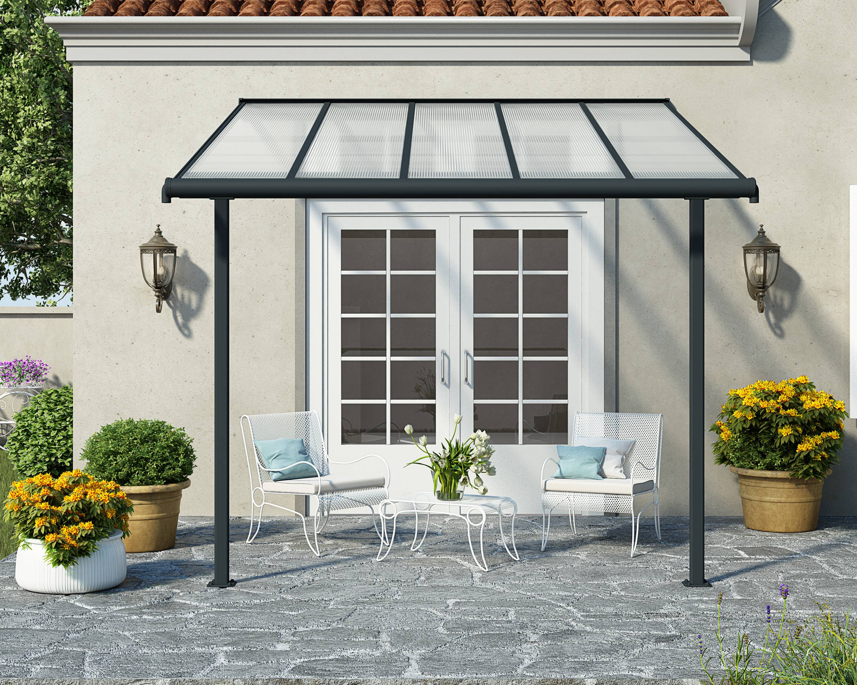 Canopia by Palram - Pergola Adossée Aluminium Gris - PALRAM CANOPIA - Image 4