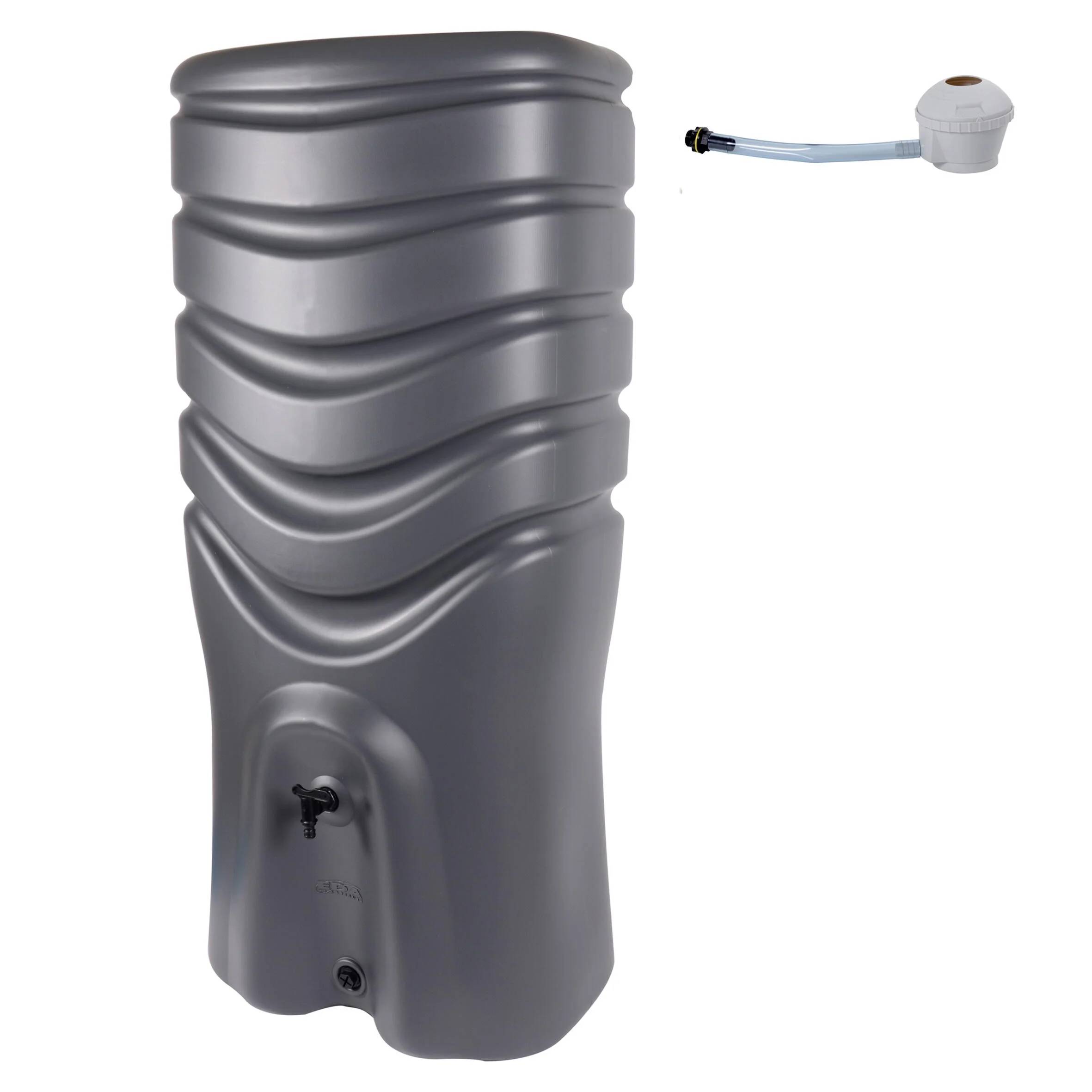 EDA Plastiques - Récupérateur d'eau de pluie aérien 350L collecteur et robinet inclus anthracite – EDA - Image 3