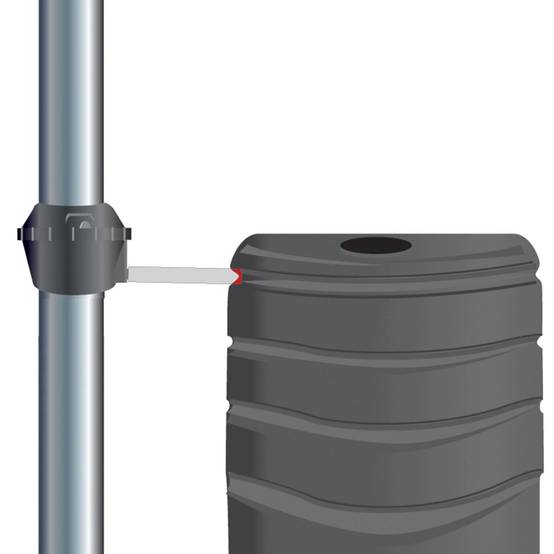 EDA Plastiques - Récupérateur d'eau de pluie aérien 350L collecteur et robinet inclus anthracite – EDA - Image 6