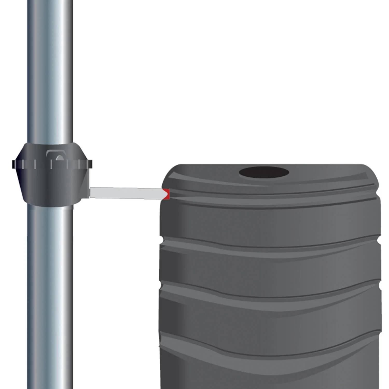 EDA Plastiques - Récupérateur d'eau de pluie aérien 350L collecteur et robinet inclus anthracite – EDA - Image 6