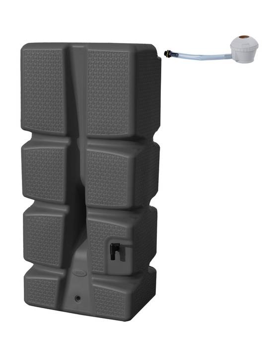 EDA Plastiques - Récupérateur d'eau de pluie 310L aérien plastique anthracite - EDA - Image 1