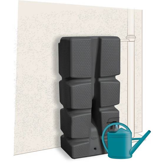 EDA Plastiques - Récupérateur d'eau de pluie 310L aérien plastique anthracite - EDA - Image 3