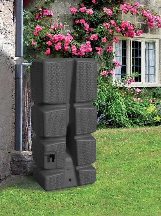 EDA Plastiques - Récupérateur d'eau de pluie 310L aérien plastique anthracite - EDA - Image 4