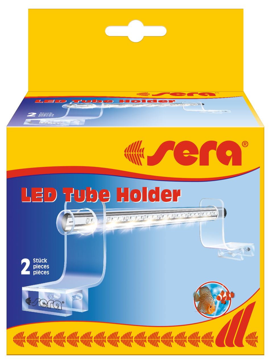 Sera - Support pour tubes LED en verre acrylique transparent L.13 mm - Sera
