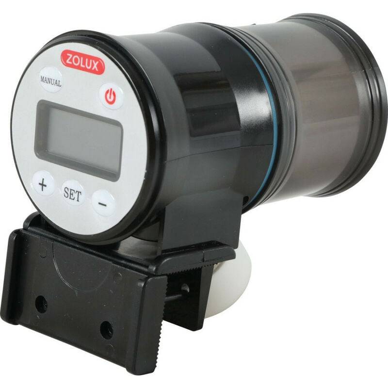 Distributeur automatique de nourriture pour poisson noir Ø7.4 cm L.13.9 x l.12.2 x H.4.8 cm - Zolux
