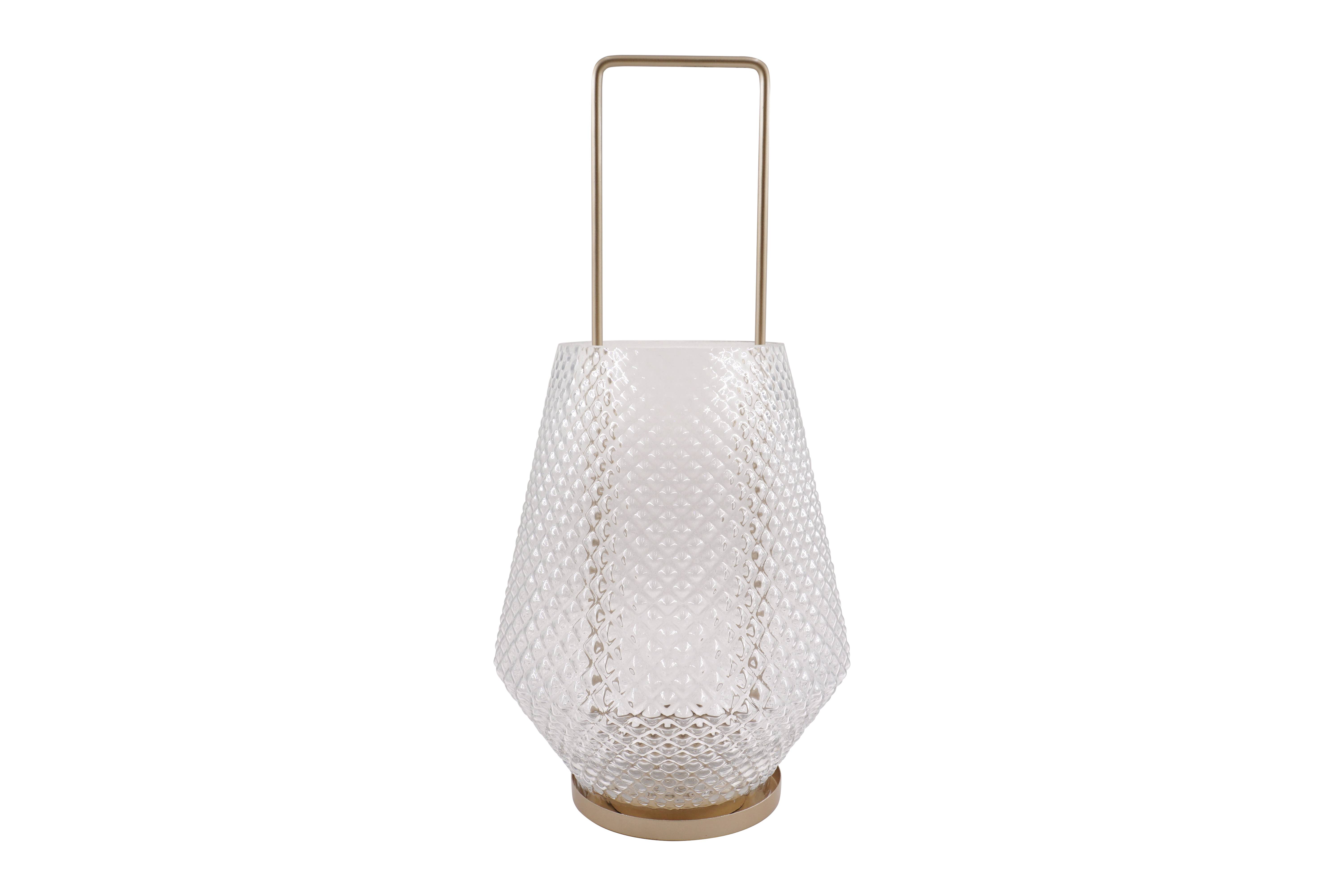Ecloz - Lanterne en verre et laiton - H. 42 cm - ECLOZ