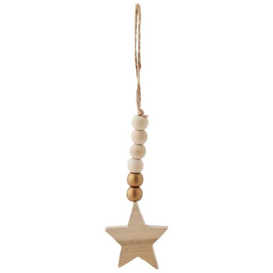 Ecloz - Suspension en bois étoile - blanc, doré et bois naturel - ECLOZ - Image 2