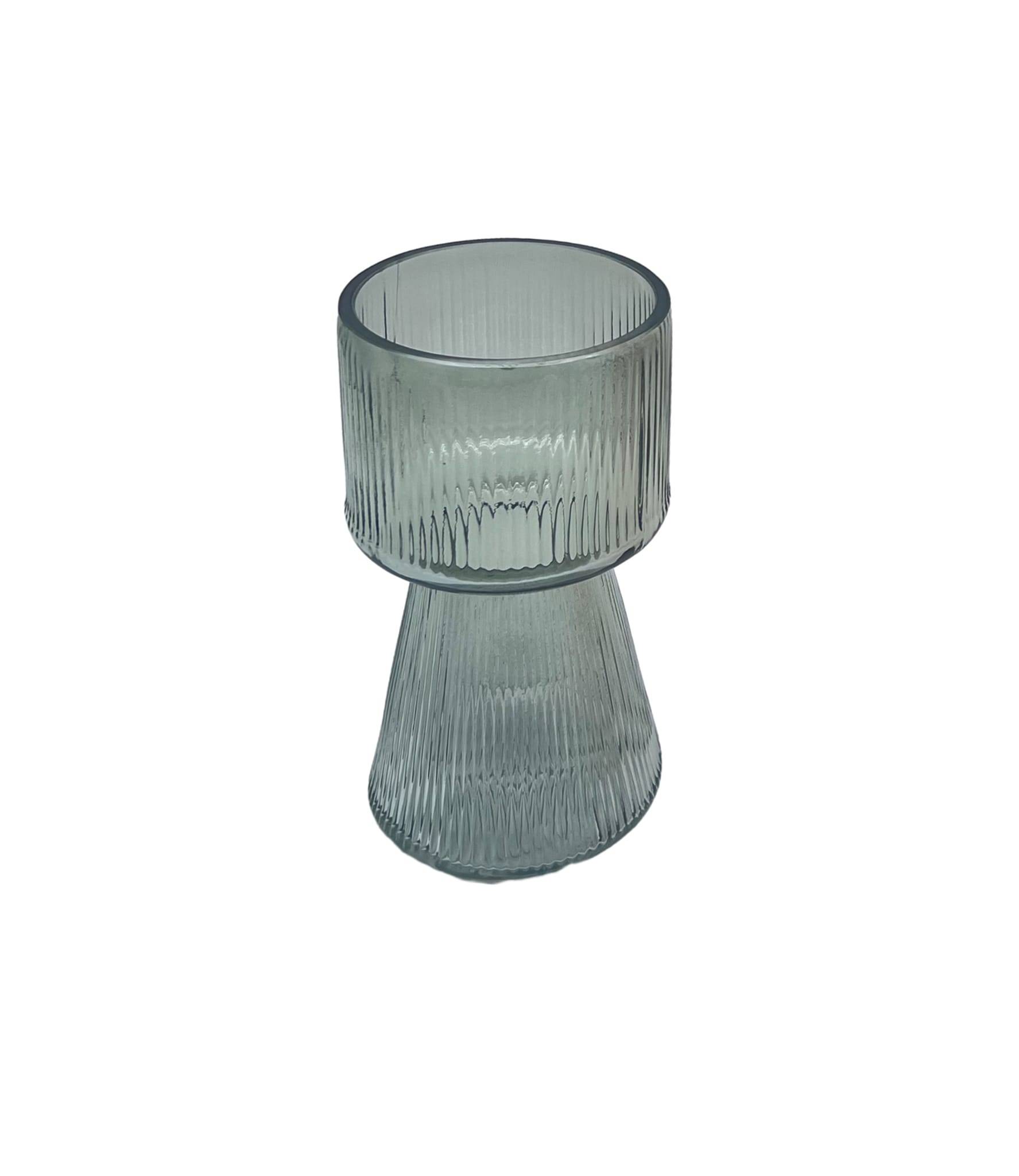Ecloz - Vase en verre strié - bleu - ECLOZ - Imagen 1
