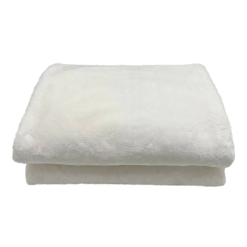 Ecloz - Plaid douillet en peluche - blanc - 130 x 160 cm - ECLOZ - Image 1