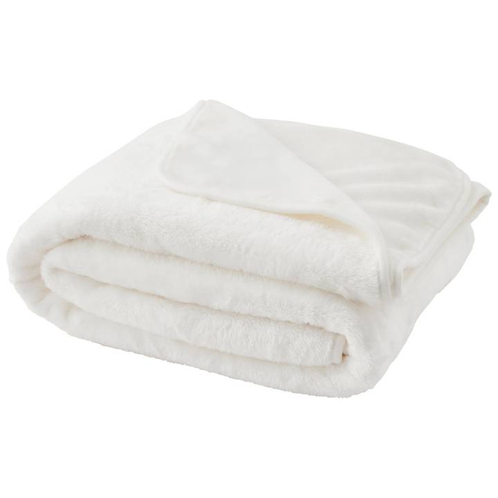 Ecloz - Plaid douillet en peluche - blanc - 130 x 160 cm - ECLOZ - Image 2
