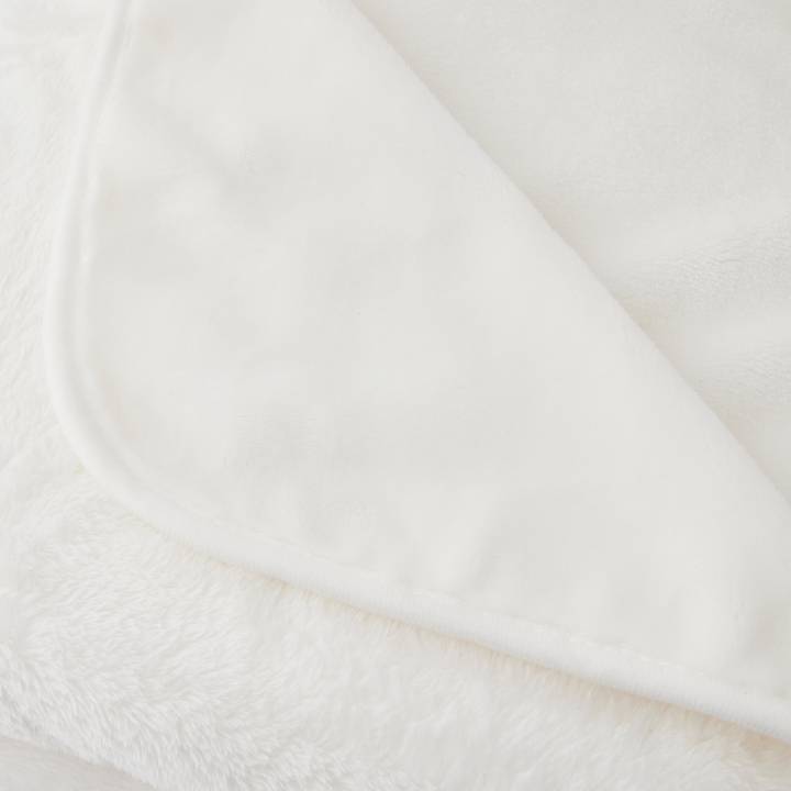 Ecloz - Plaid douillet en peluche - blanc - 130 x 160 cm - ECLOZ - Image 4