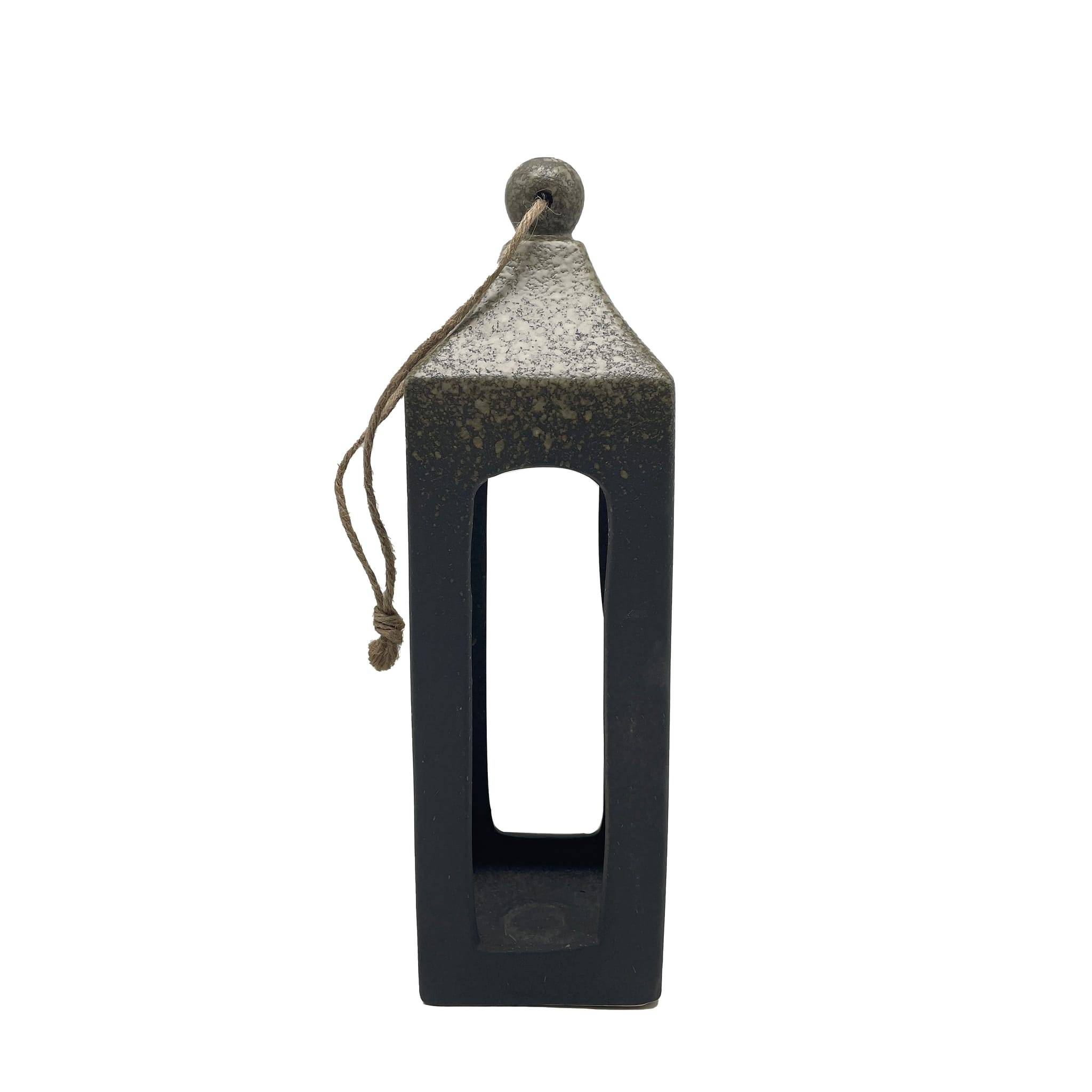 Ecloz - Lanterne en grès - anthracite - H. 32 cm - ECLOZ - Imagen 1