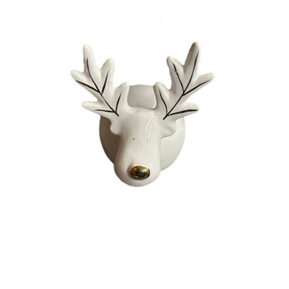 Ecloz - Décoration renne en céramique blanc H.13 cm - ECLOZ - Image 1