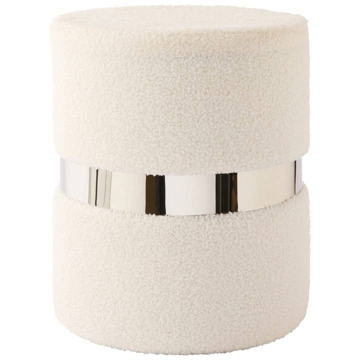 Ecloz - Pouf Dave en peluche - blanc et argent - ECLOZ - Imagen 2