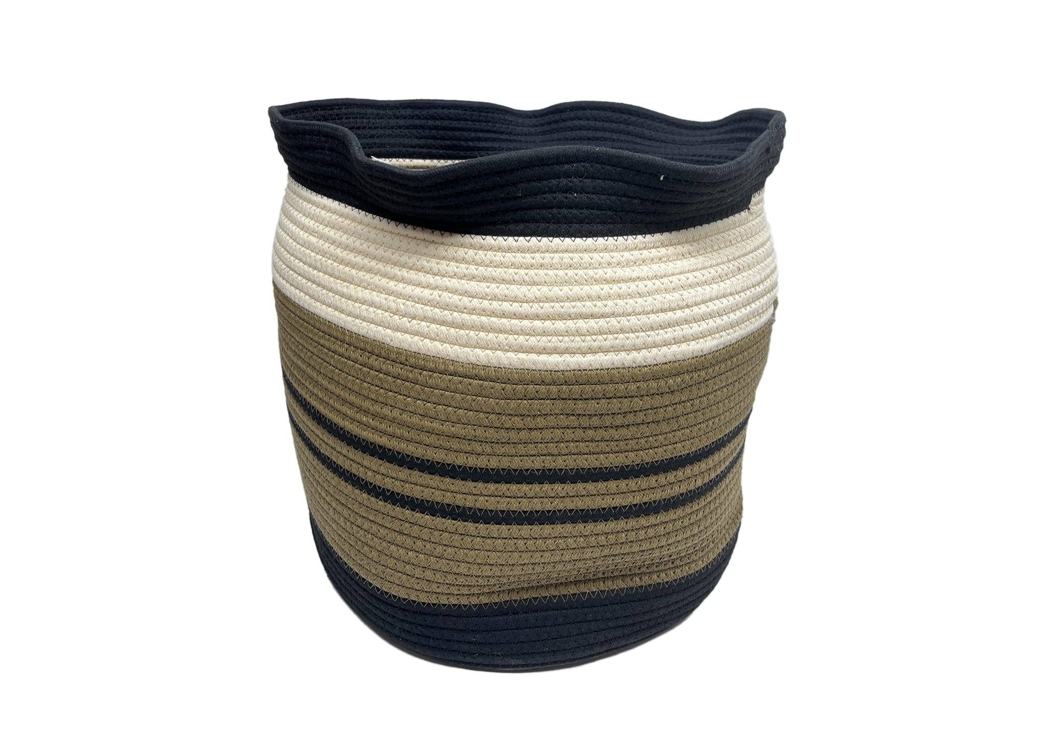 Ecloz - Panier rond en coton - rayé - ECLOZ