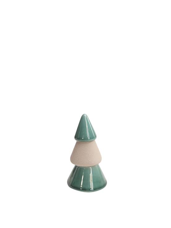 Ecloz - Sapin déco bi-matière - blanc et turquoise - ECLOZ