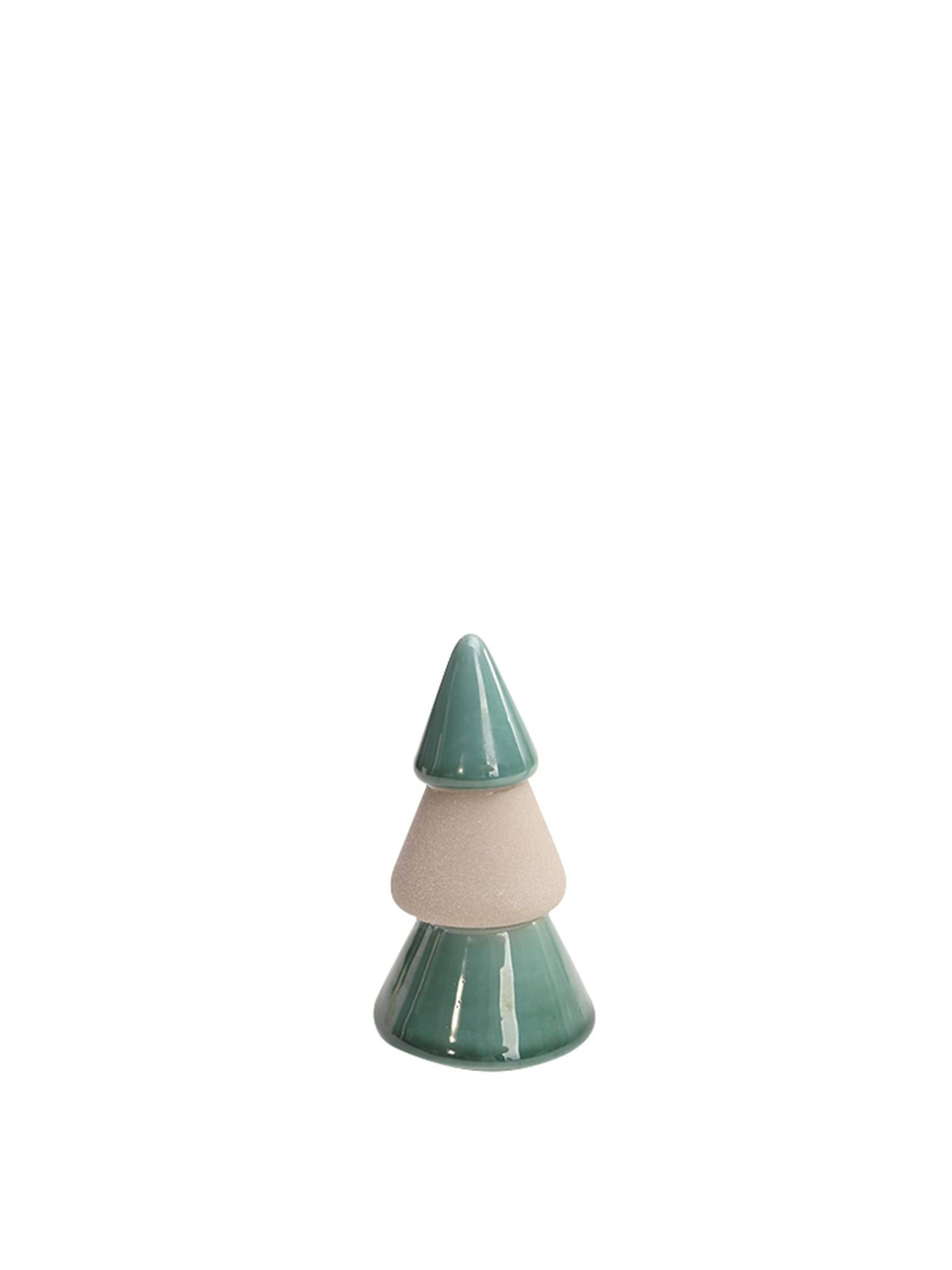 Ecloz - Sapin déco bi-matière - blanc et turquoise - ECLOZ