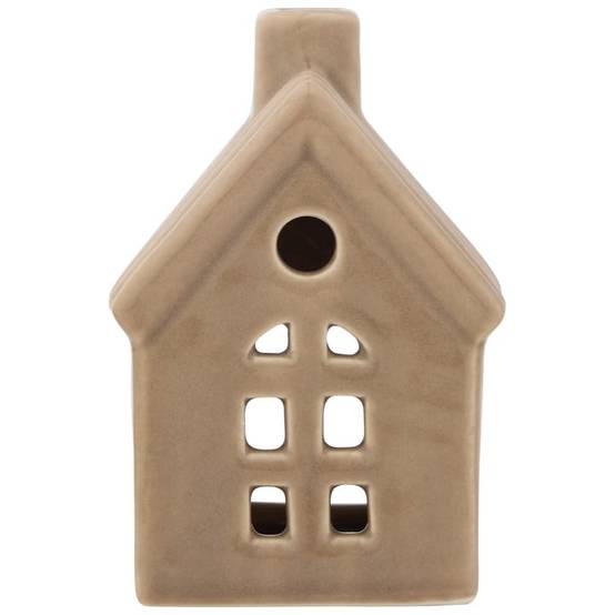 Ecloz - Photophore maison en céramique - taupe brillant - H. 10,5 cm - ECLOZ - Image 3