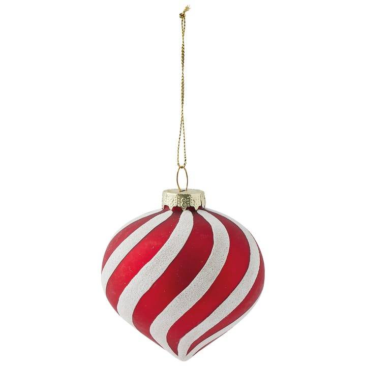 Ecloz - Boule de Noël toupie - rayée rouge et blanc - Ø. 8 cm - ECLOZ - Image 2