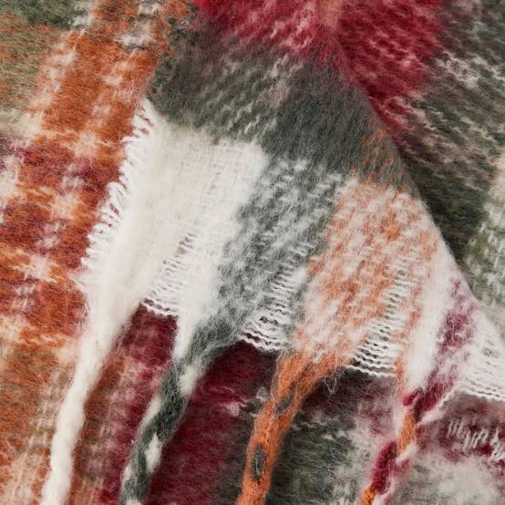 Ecloz - Plaid avec franges - tartan rouge et vert - ECLOZ - Image 2