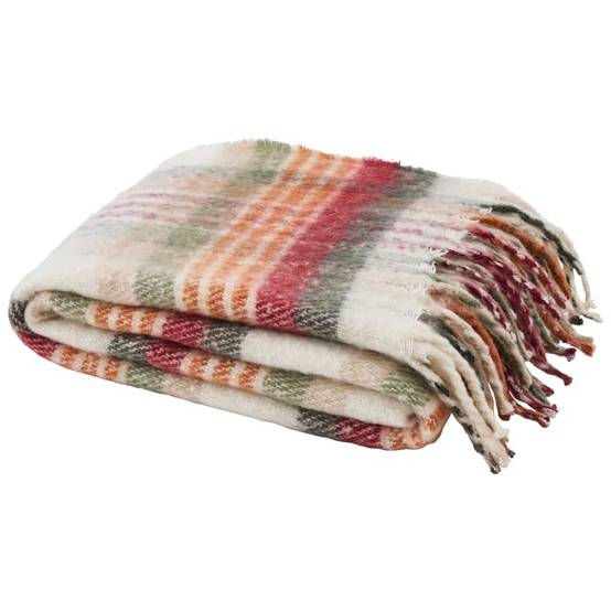 Ecloz - Plaid avec franges - tartan rouge et vert - ECLOZ - Image 3