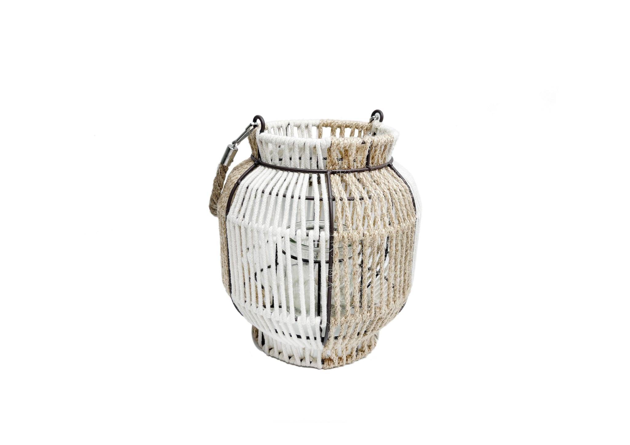 Ecloz - Lanterne en métal et corde - H. 21 cm - ECLOZ - Image 1