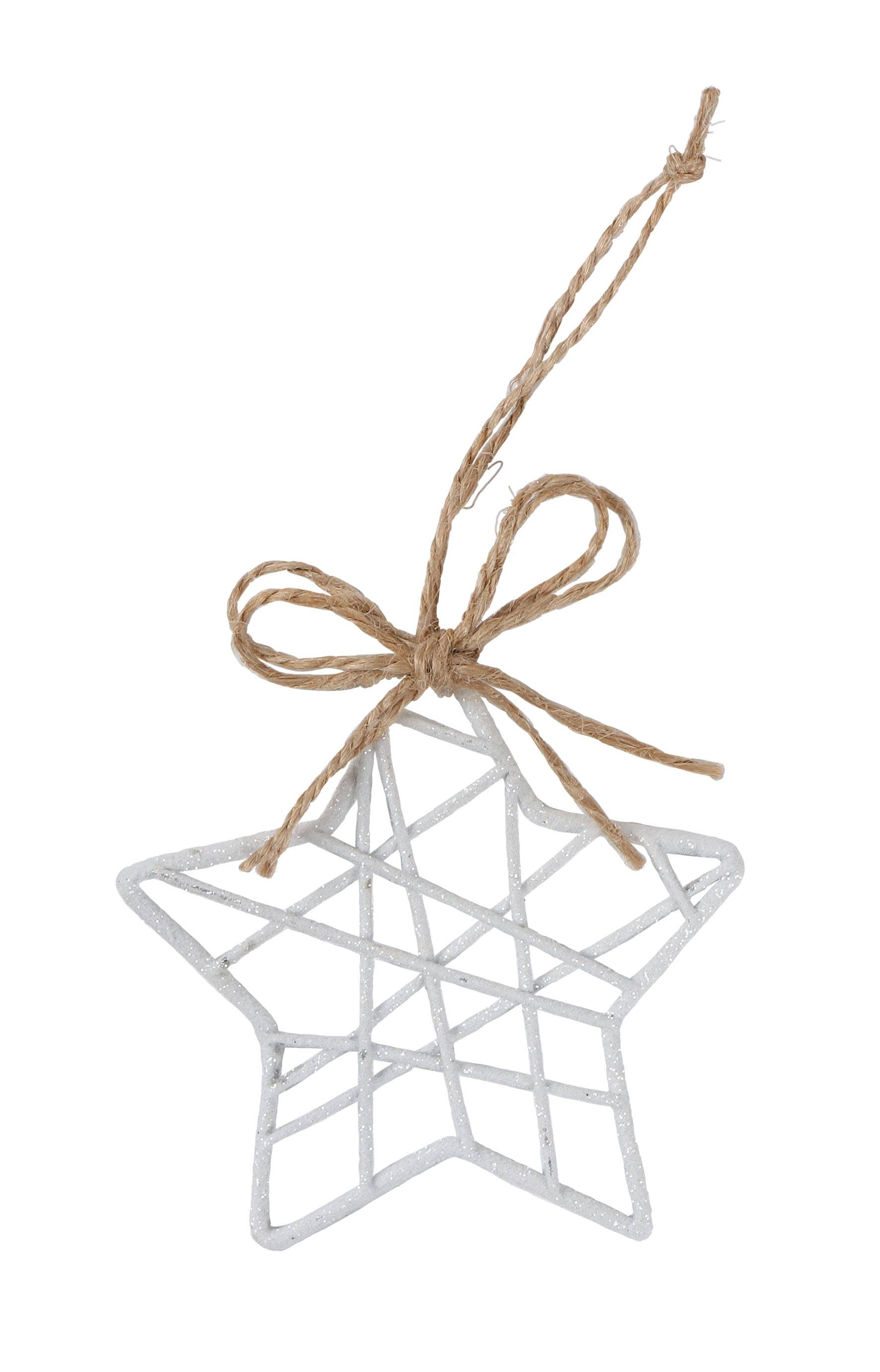 Ecloz - Suspension étoile en métal - blanc pailleté - ECLOZ
