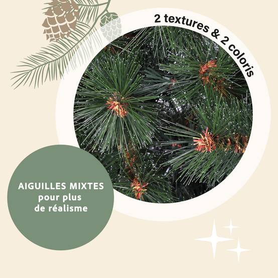 Ecloz - Demi - sapin de Noël artificiel Huez - 180 cm - ECLOZ - Image 4