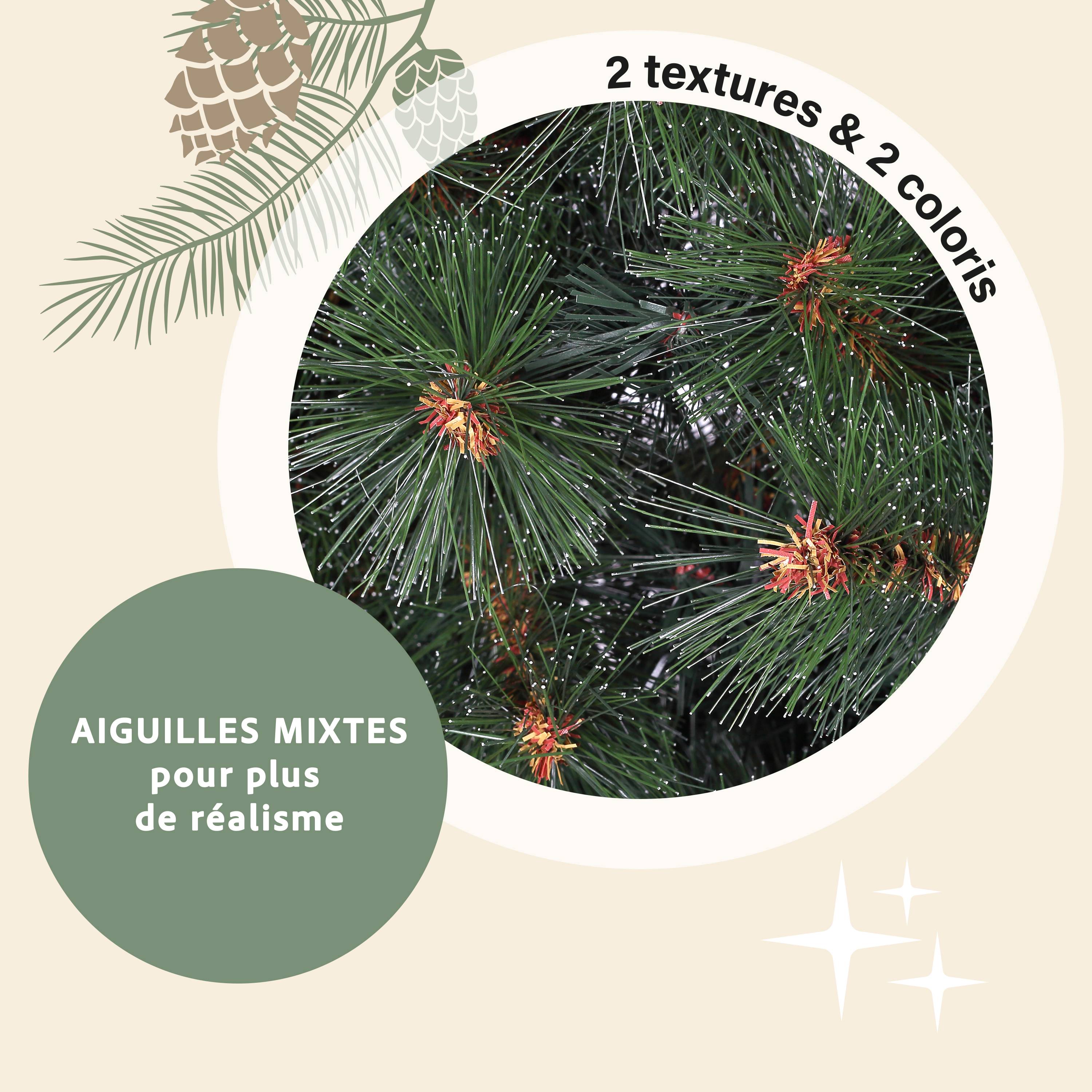 Ecloz - Demi-sapin de Noël artificiel Huez - 180 cm - ECLOZ - Imagen 5