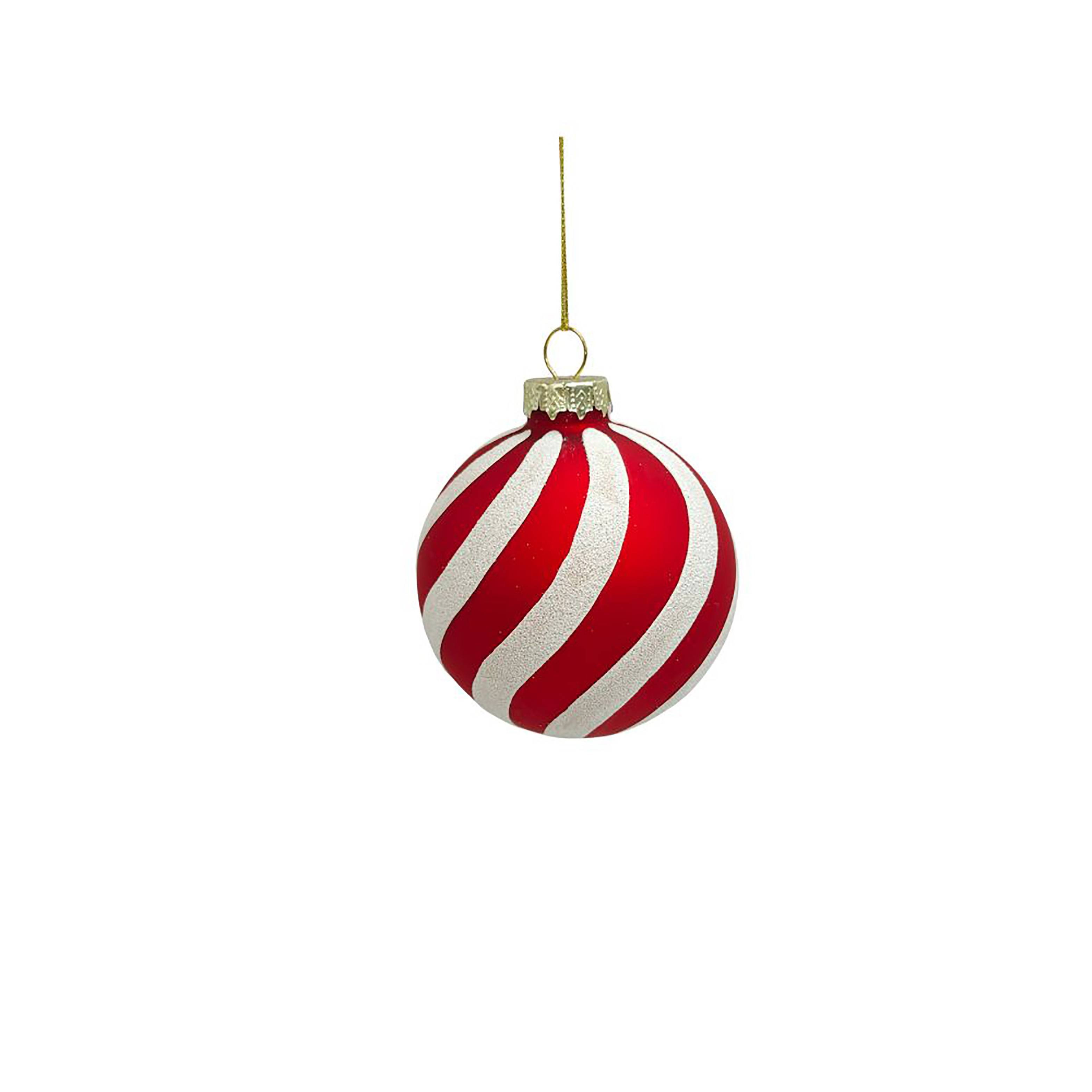 Ecloz - Boule de Noël - rouge et blanc - Ø. 8 cm - ECLOZ - Image 1