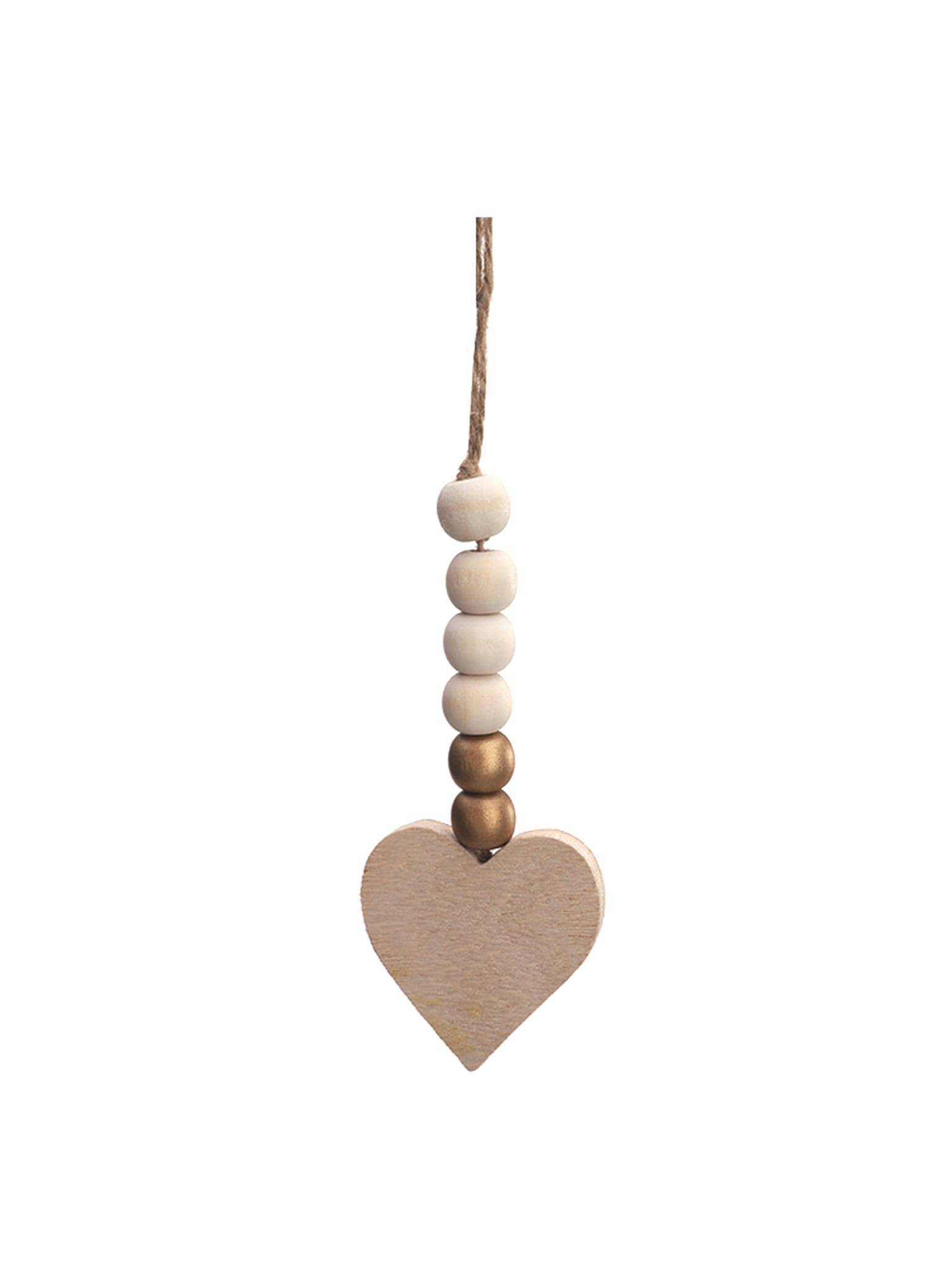 Ecloz - Suspension en bois coeur - blanc, doré et bois naturel - ECLOZ