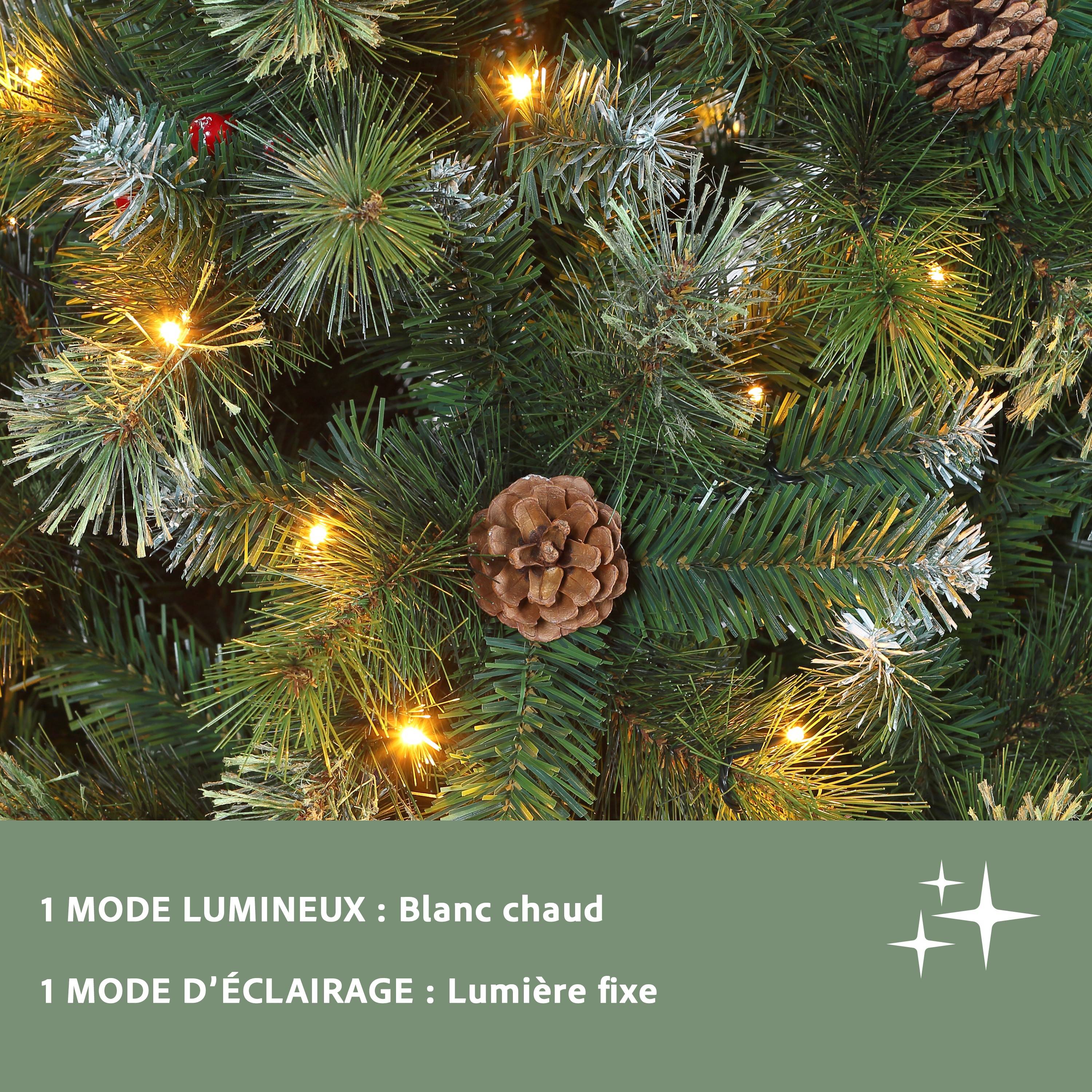 Ecloz - Árbol de Navidad artificial Valloire luminoso - 180 cm - ECLOZ - Imagen 7