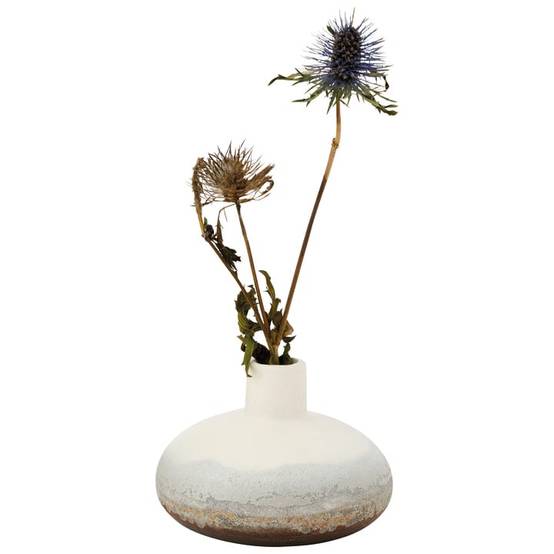 Ecloz - Soliflore rond en dolomite - blanc et marron - ECLOZ - Image 3