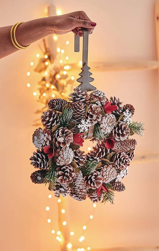 Ecloz - Couronne de Noël avec pomme de pin - ECLOZ - Image 3