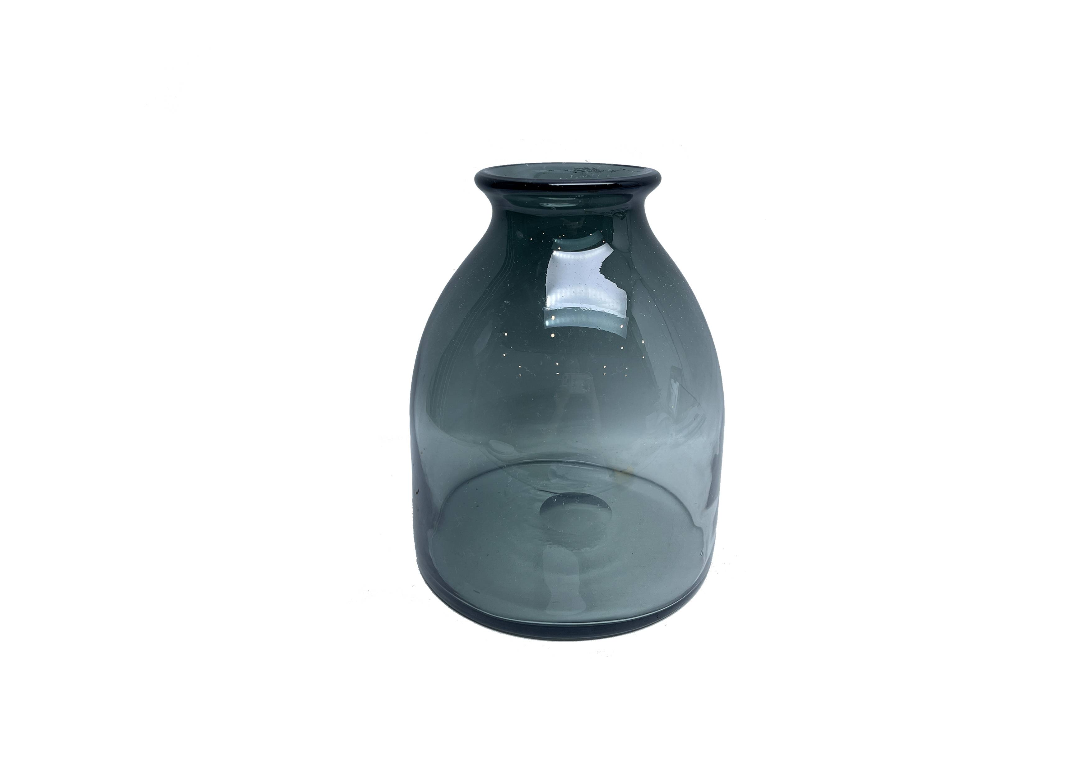Ecloz - Vase en verre - gris bleuté - H. 24 cm -  ECLOZ