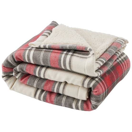 Ecloz - Plaid tartan sherpa - ECLOZ - Image 3