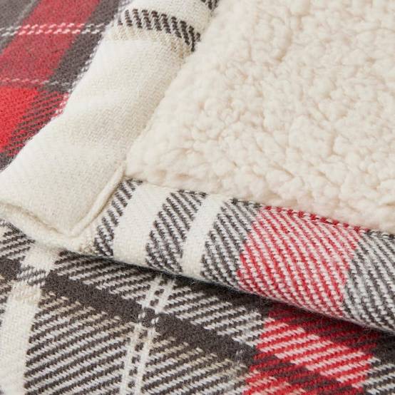 Ecloz - Plaid tartan sherpa - ECLOZ - Image 4