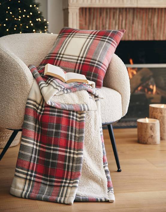 Ecloz - Plaid tartan sherpa - ECLOZ - Image 6