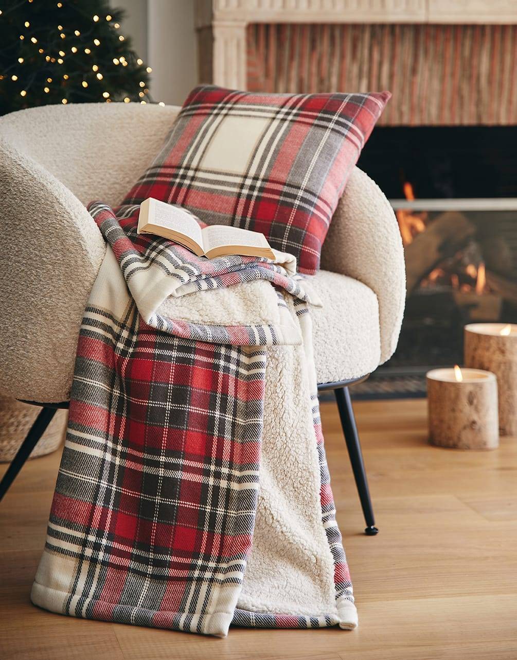 Ecloz - Plaid tartan sherpa - ECLOZ - Image 6