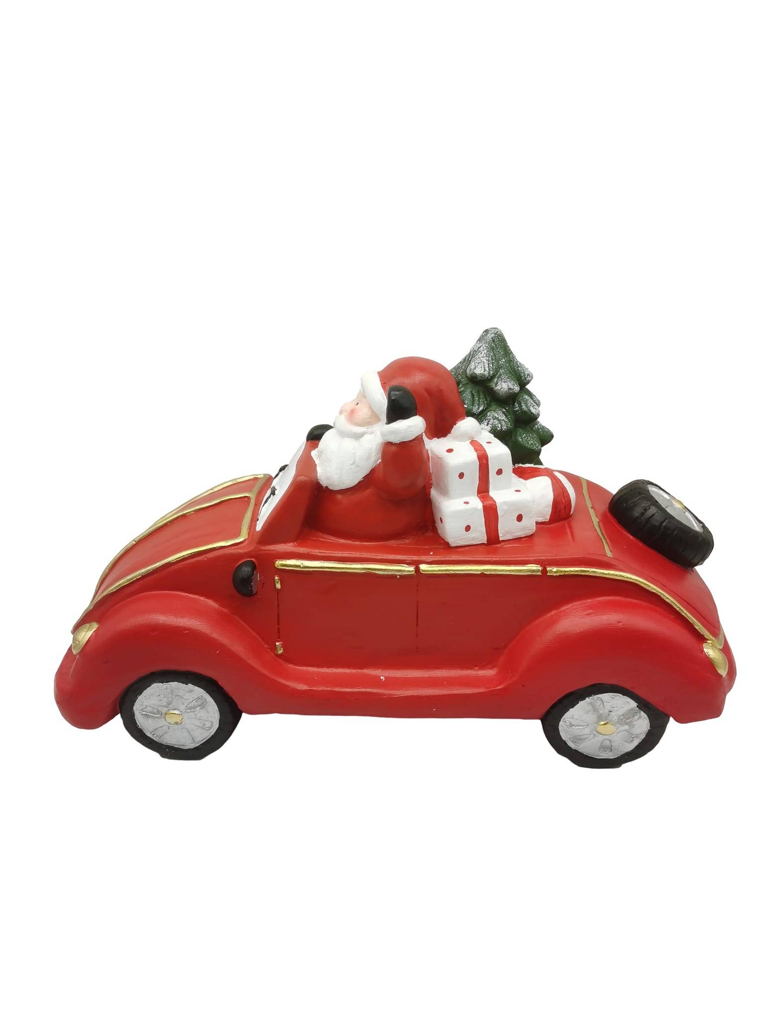 Ecloz - Voiture déco Père Noël en céramique - rouge - ECLOZ