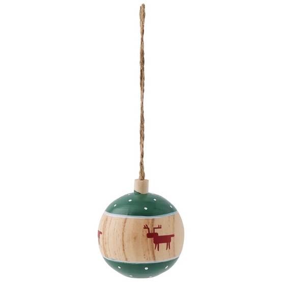 Ecloz - Suspension renne en bois - rouge et vert Ø. 6 cm - ECLOZ - Image 2