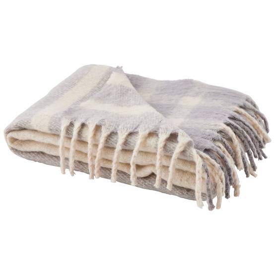 Ecloz - Plaid avec franges - gris et blanc - ECLOZ - Image 3
